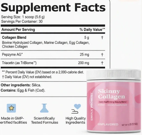 Skinny Collagen Supplement Facts