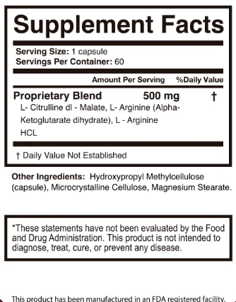 BloodPril supplement facts
